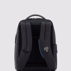 Piquadro Urban Leather Computer Backpack 14" black/grey
