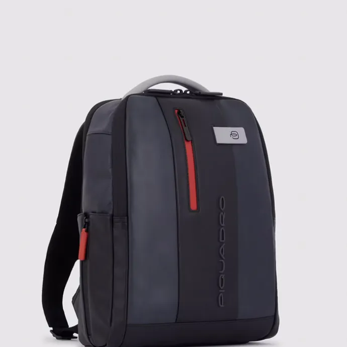 Piquadro Urban Leather Computer Backpack 14" grey/black
