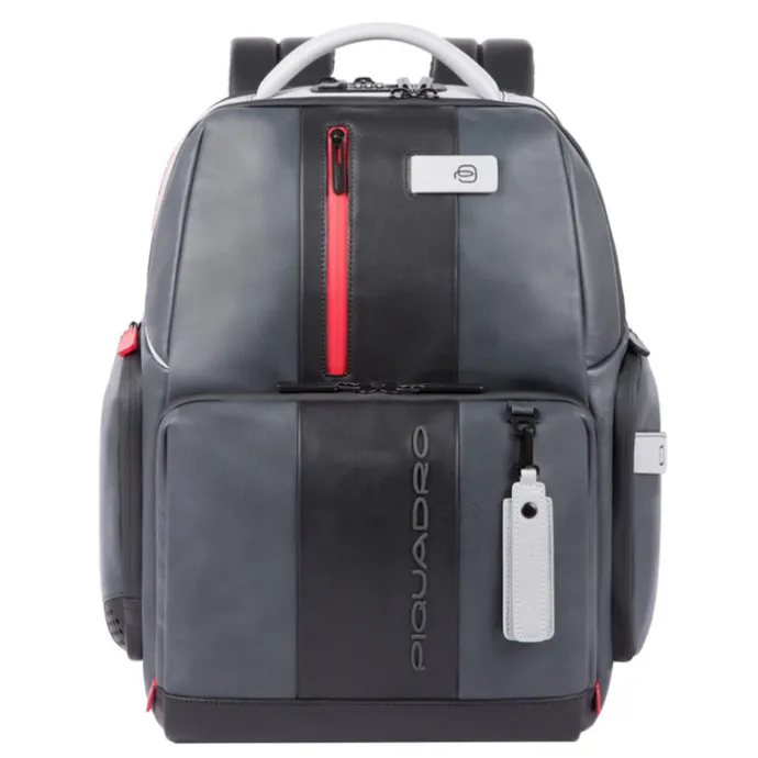 Piquadro Urban PC and iPad Backpack with Anti theft cable grey black