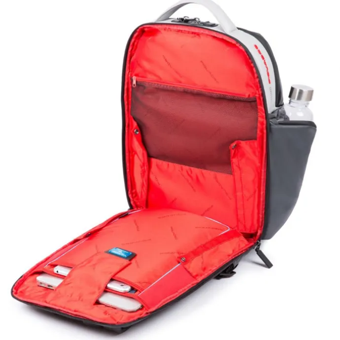 Piquadro Urban PC and iPad Backpack with Anti theft cable grey black