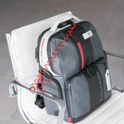 Piquadro Urban PC and iPad Backpack with Anti theft cable grey black