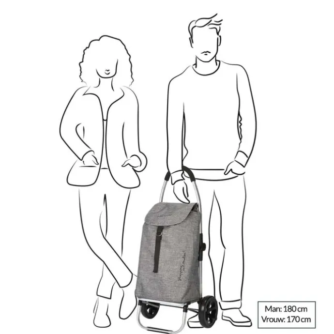 Playmarket Go Two Compact Boodschappentrolley jeans