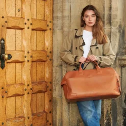 Plevier Breccia Weekender cognac