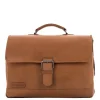 Plevier Quartz Volnerf 3-vaks Laptoptas 15.6" cognac