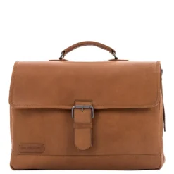Plevier Quartz Volnerf 3-vaks Laptoptas 15.6" cognac