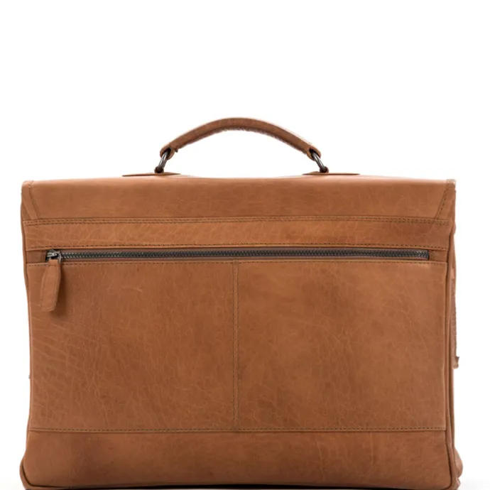Plevier Quartz Volnerf 3-vaks Laptoptas 15.6" cognac