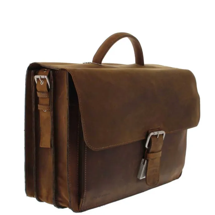 Plevier Retro Newton Laptoptas 3 vaks 15.6" bruin