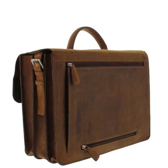 Plevier Retro Newton Laptoptas 3 vaks 15.6" bruin