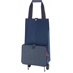 Reisenthel Shopping Foldable Trolley herringbone dark blue