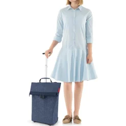 Reisenthel Shopping Trolley M herringbone dark blue