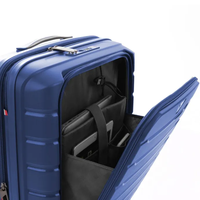 Roncato B-Flying Cabin Trolley 55 with Front Pocket blu notte
