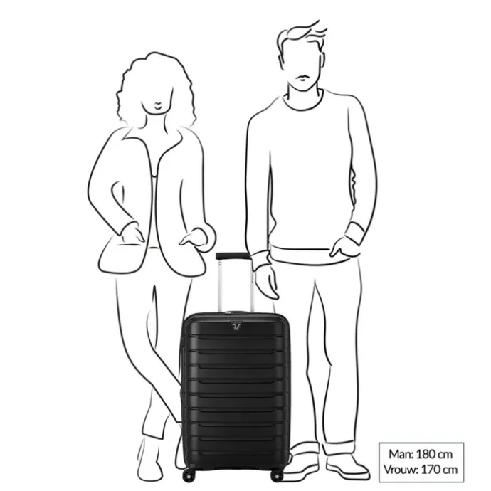 Roncato B-Flying Expandable Trolley 68 spot radiant red