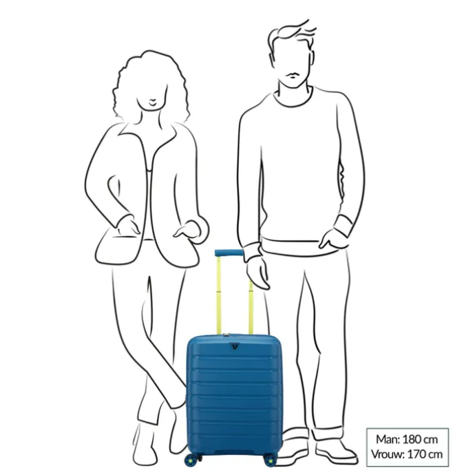 Roncato B-Flying Move Expandable Cabin Trolley 55 blu laguna