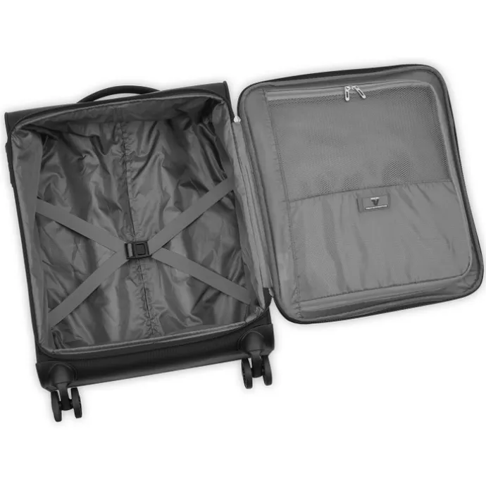 Roncato Lite Soft 4 Wheel Cabin Trolley nero fumo
