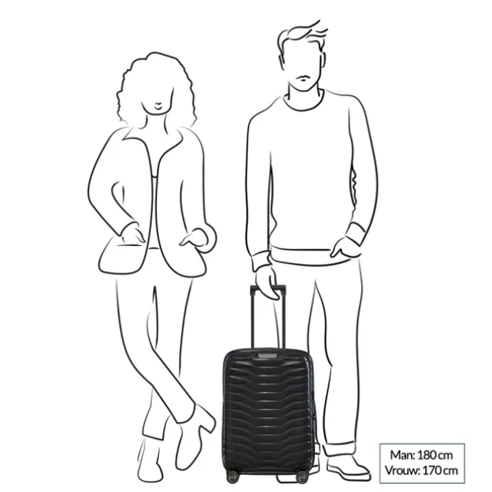 Samsonite Proxis Spinner 55 Expandable silver