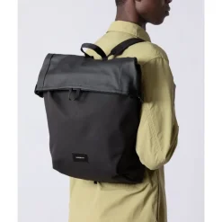 Sandqvist Alfred Backpack black with black webbing