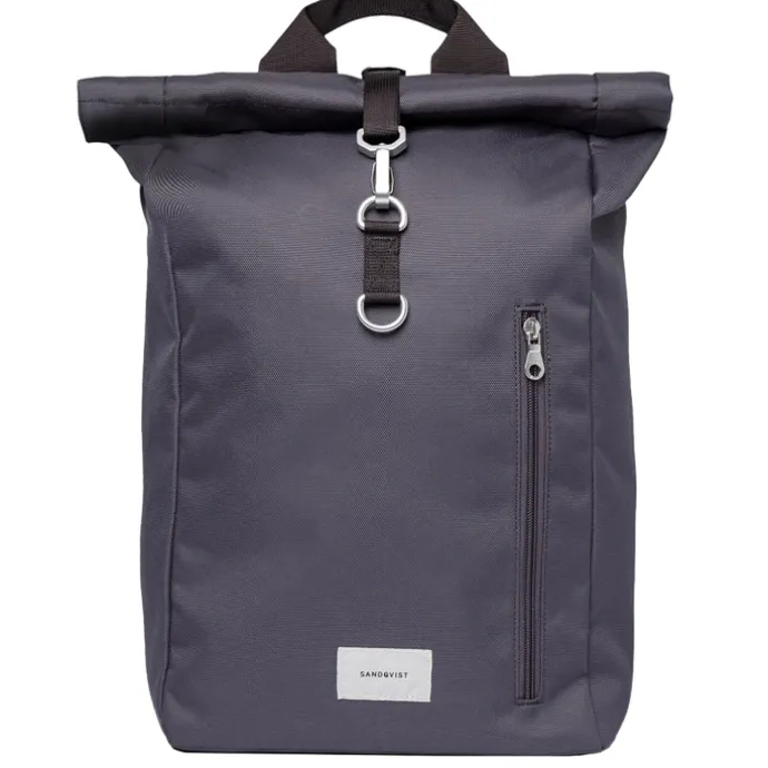 Sandqvist Ground Rolltop Backpack L asphalt with black webbing