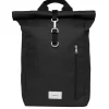 Sandqvist Ground Rolltop Backpack L black with black webbing