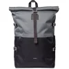 Sandqvist Icon Rolltop Backpack L multi dark with black leather