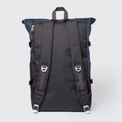 Sandqvist Icon Rolltop Backpack L multi black-navy with black leather