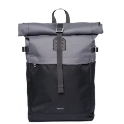 Sandqvist Icon Rolltop Backpack M multi dark with black leather