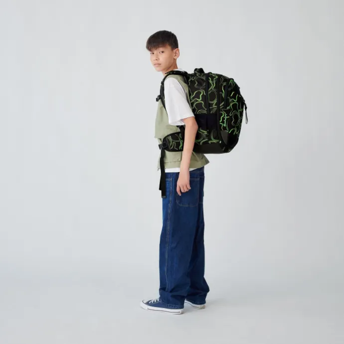 Satch Match School Backpack green supreme