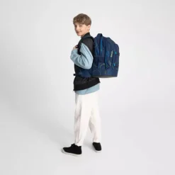 Satch Pack School Backpack blue tech