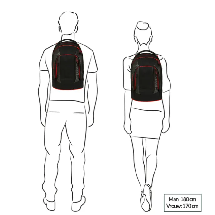 Satch Pack School Rugzak fire phantom