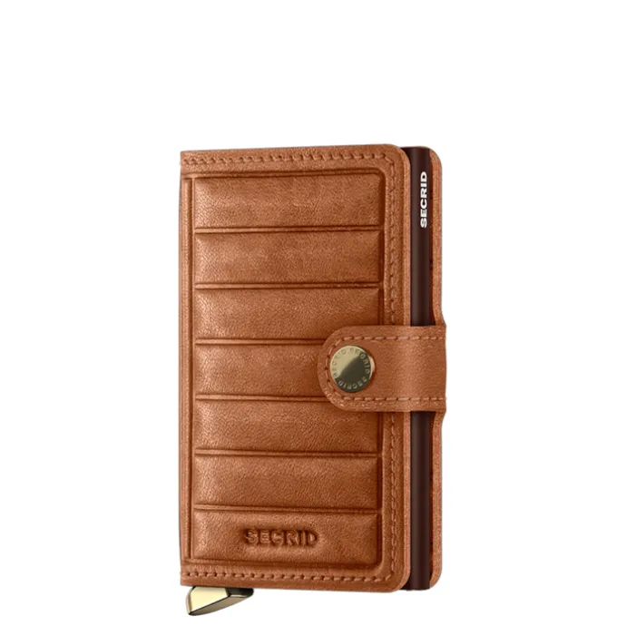 Secrid Miniwallet Emboss Lines cognac