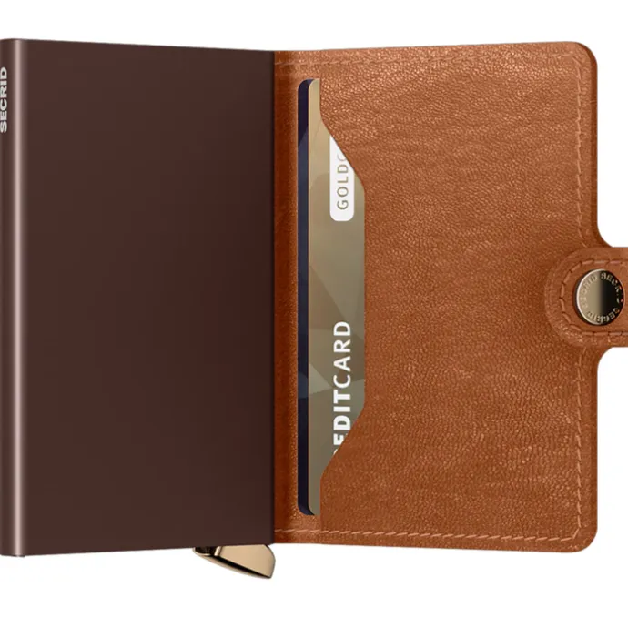 Secrid Miniwallet Emboss Lines cognac