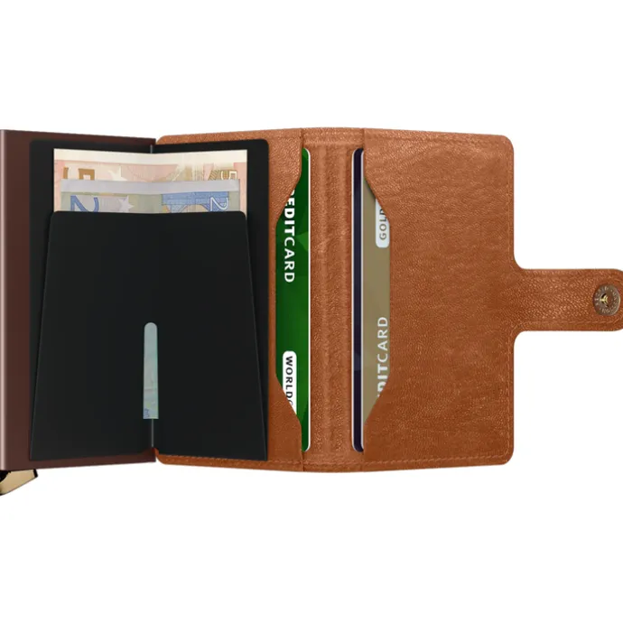 Secrid Miniwallet Emboss Lines cognac