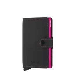 Secrid Miniwallet Portemonnee Matte black & fuchsia