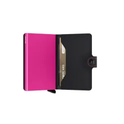 Secrid Miniwallet Portemonnee Matte black & fuchsia