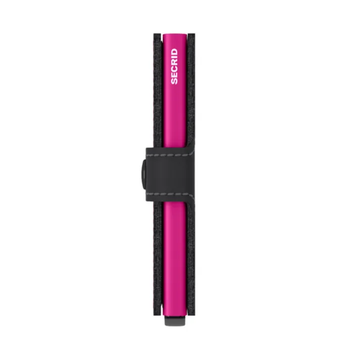 Secrid Miniwallet Portemonnee Matte black & fuchsia