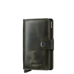 Secrid Miniwallet Portemonnee Vintage olive / black