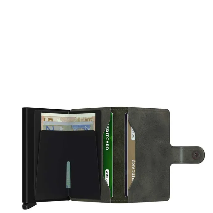 Secrid Miniwallet Portemonnee Vintage olive / black