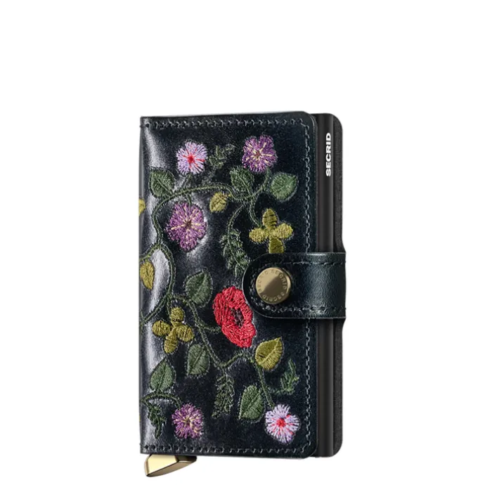 Secrid Miniwallet Premium Stitch Floral black