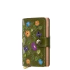 Secrid Miniwallet Stitch Floral V2 olive