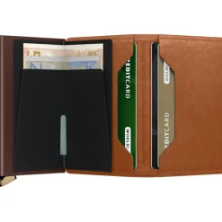 Secrid Slimwallet Emboss Lines cognac