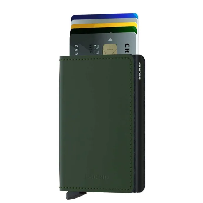 Secrid Slimwallet Portemonnee Matte green & black