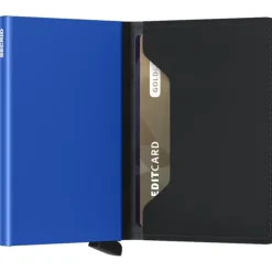 Secrid Slimwallet Portemonnee Matte black & blue