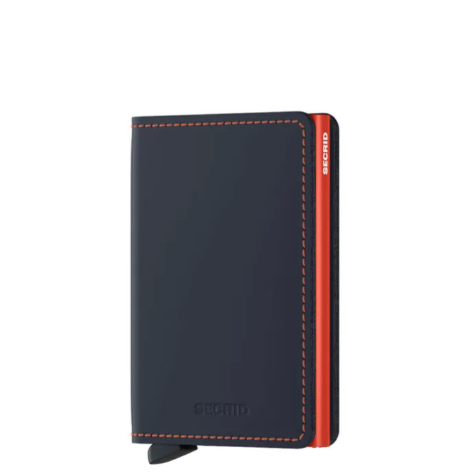 Secrid Slimwallet Portemonnee Matte night blue & orange