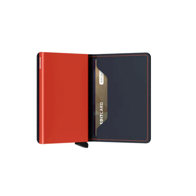 Secrid Slimwallet Portemonnee Matte night blue & orange