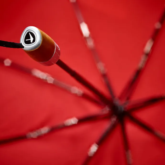 Senz Automatic Deluxe Opvouwbare Stormparaplu passion red