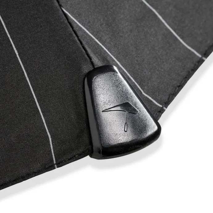 Senz Automatic Opvouwbare Stormparaplu pin stripes black