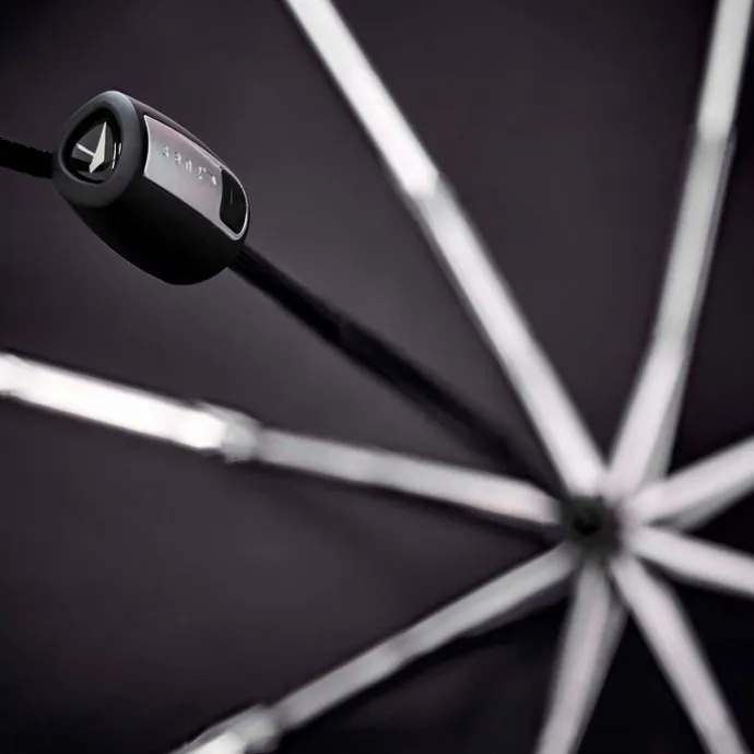 Senz Automatic Opvouwbare Stormparaplu black reflective