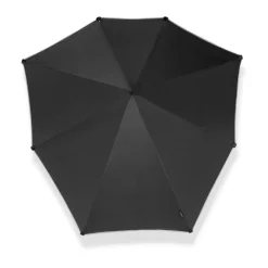 Senz Large Stick Stormparaplu black reflective