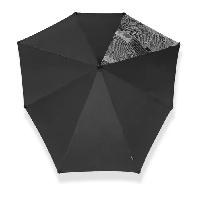 Senz Large Stick Stormparaplu guz black