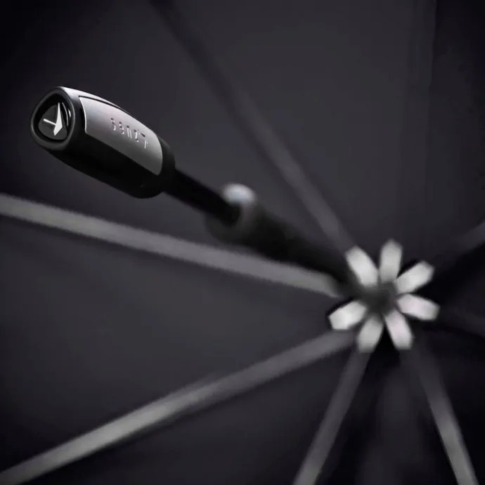 Senz XXL Stick Stormparaplu pure black