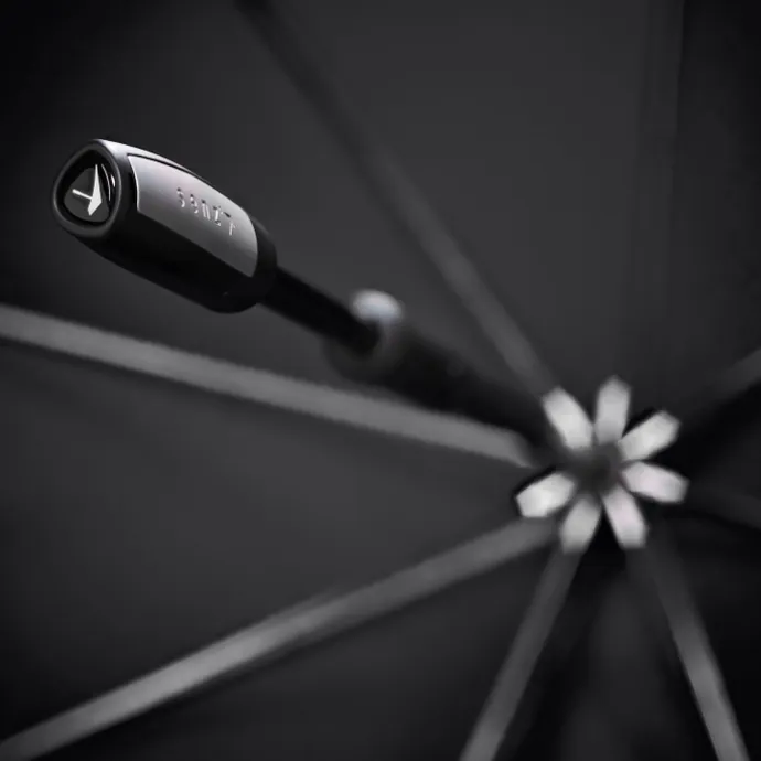 Senz XXL Stick Stormparaplu black reflective